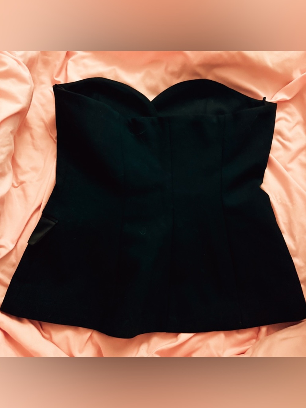 Zara Black Strapless Buttoned Bustier Vest - Picture 3 of 5